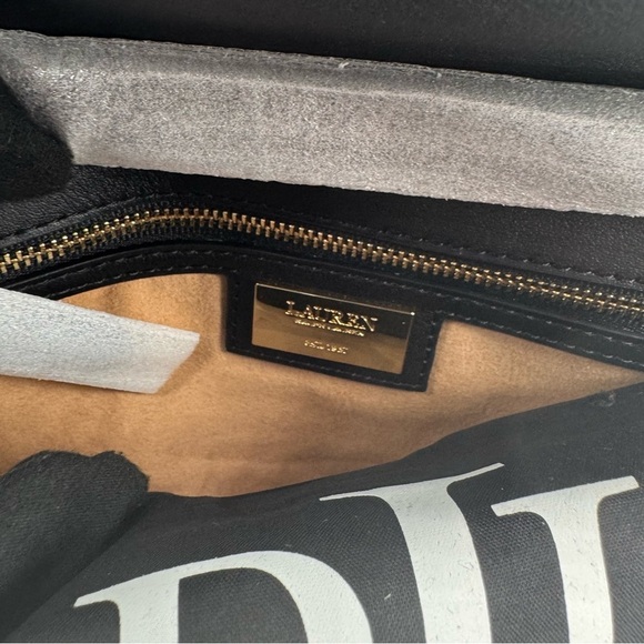 Lauren Ralph Lauren Black Shoulder Bag with Gold Accent | New with Tags - Picture 9 of 13